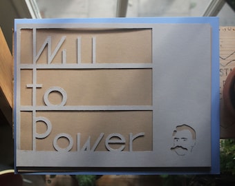Nietzsche 'Will To Power' Papercut, Philosophy Gift