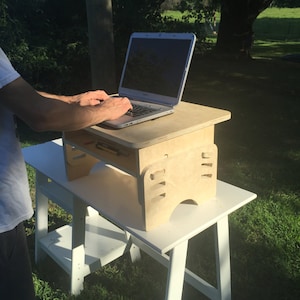 Adjustable standing desk add on