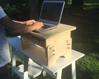 Adjustable standing desk add on