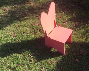 Baltic birch child heart chair valentine's day decor whimsical lawn furniture
