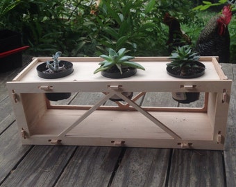 Plant stand for (3) 2.5" pots.  Ideal for small succulents