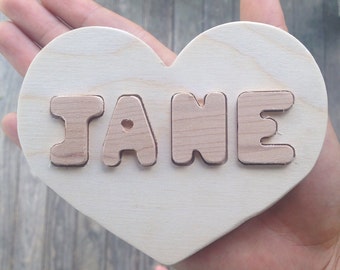 Heart Puzzle With Custom Name
