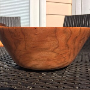 Unique sycamore wood bowl with inlay