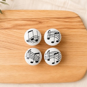 Handmade Music Note Wooden Drawer Knob Music Decorative Cabinet Knob Piano & Music Lover Decor Music Teacher Decor Gifts for Music Lover