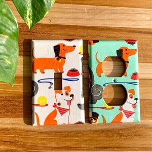 Dog Doggy Pup Puppy Light Switch Plate Cover Dog Home Decor Animal Nursery Dog Lover Decor Animal Decor Cartoon Dog Decor Pet Room Decor