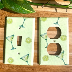 Martini Light Switch Plate Cover Home Decor Outlet Cover Dirty Martini Decor Martini Decor Lime Decor Decor for Bar Martini with Olive Decor