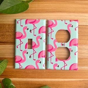 Flamingo Light Switch Plate Cover Flamingo Home Decor Flamingo Gift Ideas Flamingo Bedroom Decor Beach House Decor Bird Light Outlet Cover