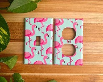 Flamingo Light Switch Plate Cover Flamingo Home Decor Flamingo Gift Ideas Flamingo Bedroom Decor Beach House Decor Bird Light Outlet Cover