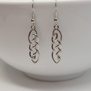 Silver twist earrings