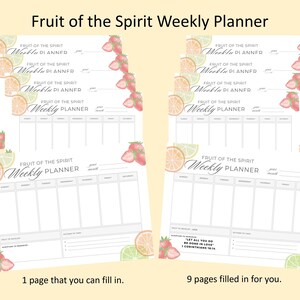 Fruit of the Spirit Weekly Planner - Pastel