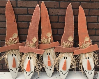 FreeShipUS Pattern for Wood Seasonal Fall Scarecrow Stak~Primitive~Hand Paint