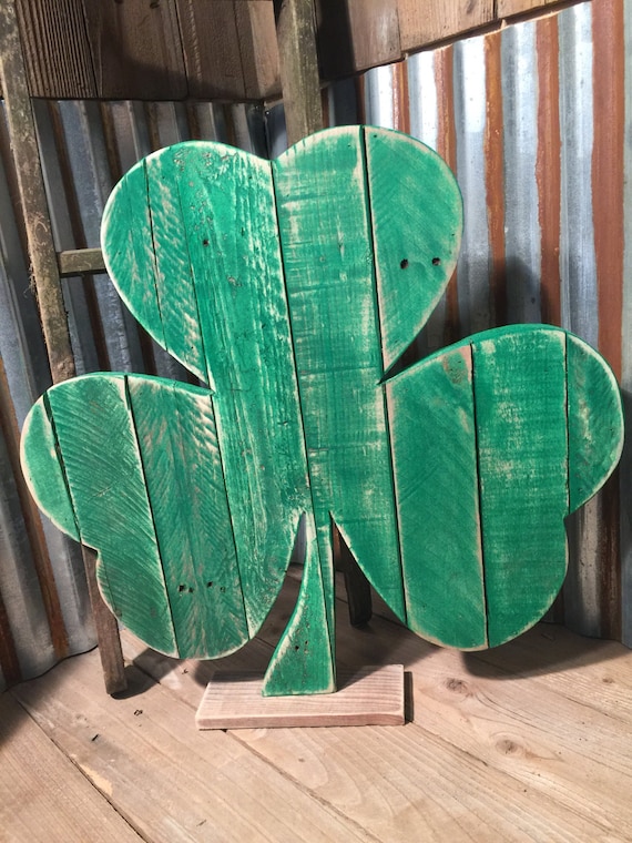 Pallet Shamrocks Wooden Shamrocks Shamrock Home Decor Etsy