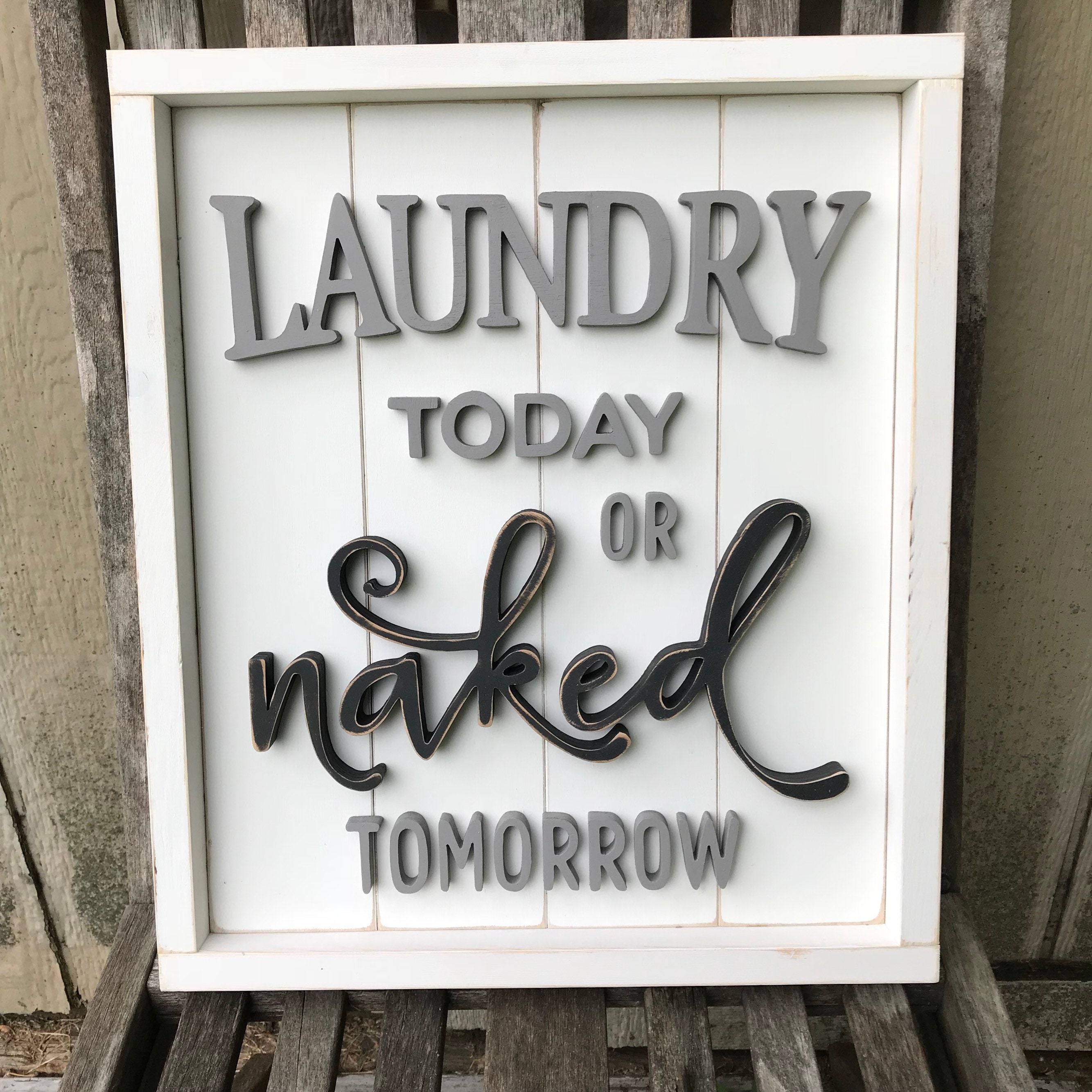 Download Laundry Room Sign Laundry today or naked tomorrow Handmade ...