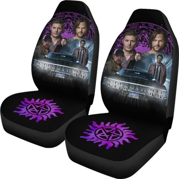 Discover Supernatural Fan Art Car Seat Covers Movie Fan Gift Print Universal Fit Car Seat Covers