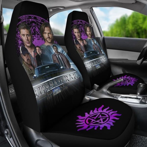 Discover Supernatural Fan Art Car Seat Covers Movie Fan Gift Print Universal Fit Car Seat Covers