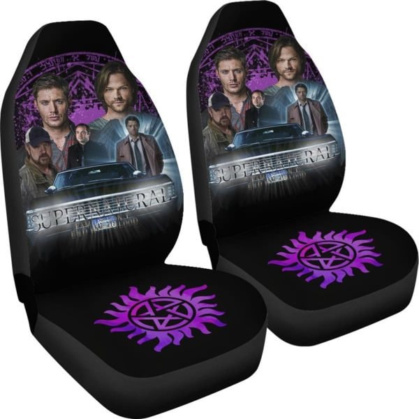 Discover Supernatural Fan Art Car Seat Covers Movie Fan Gift Print Universal Fit Car Seat Covers