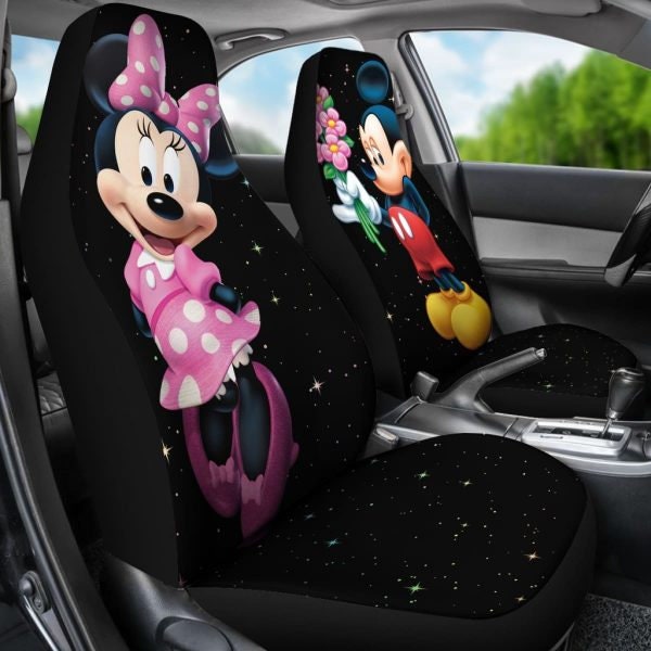 Discover Mickey Minnie Car Seat Covers, Cartoon Fan Gift Universal Fit, Disney Car Seat Covers