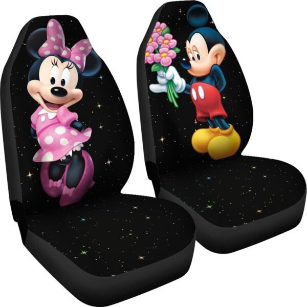 Discover Mickey Minnie Car Seat Covers, Cartoon Fan Gift Universal Fit, Disney Car Seat Covers