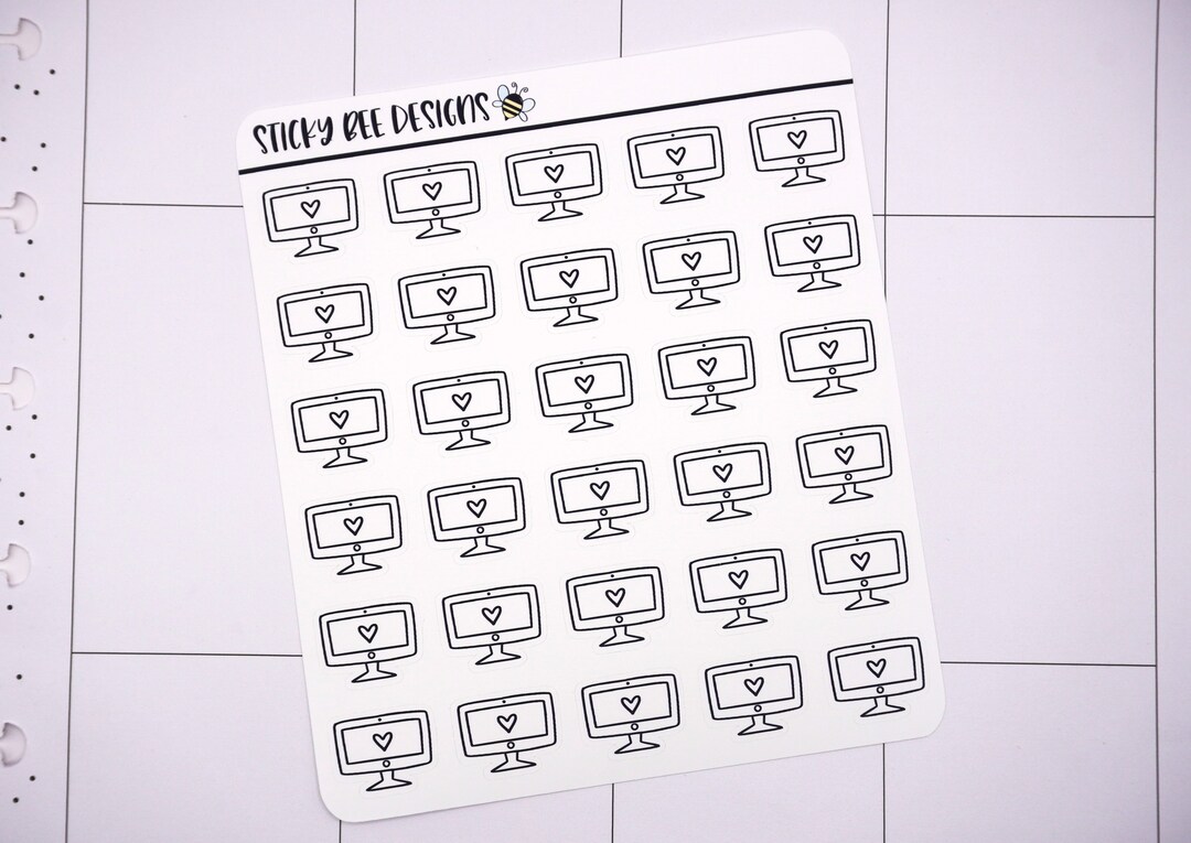 30 Computer Icon Planner Stickers, Stickers for Planning, Minimalist ...