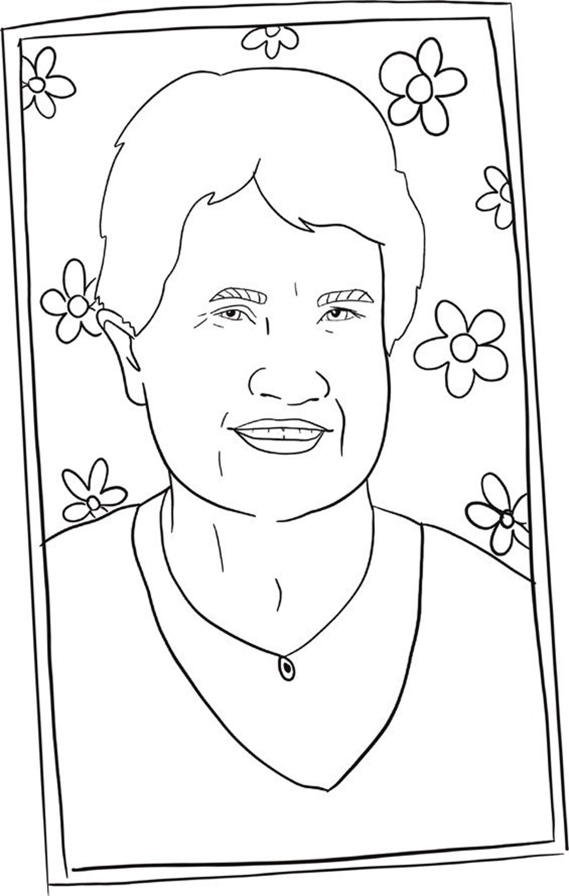 Line Colouring Portrait Custom Colouring in Line Art Portraits From Your Photos! | 3-13 ...