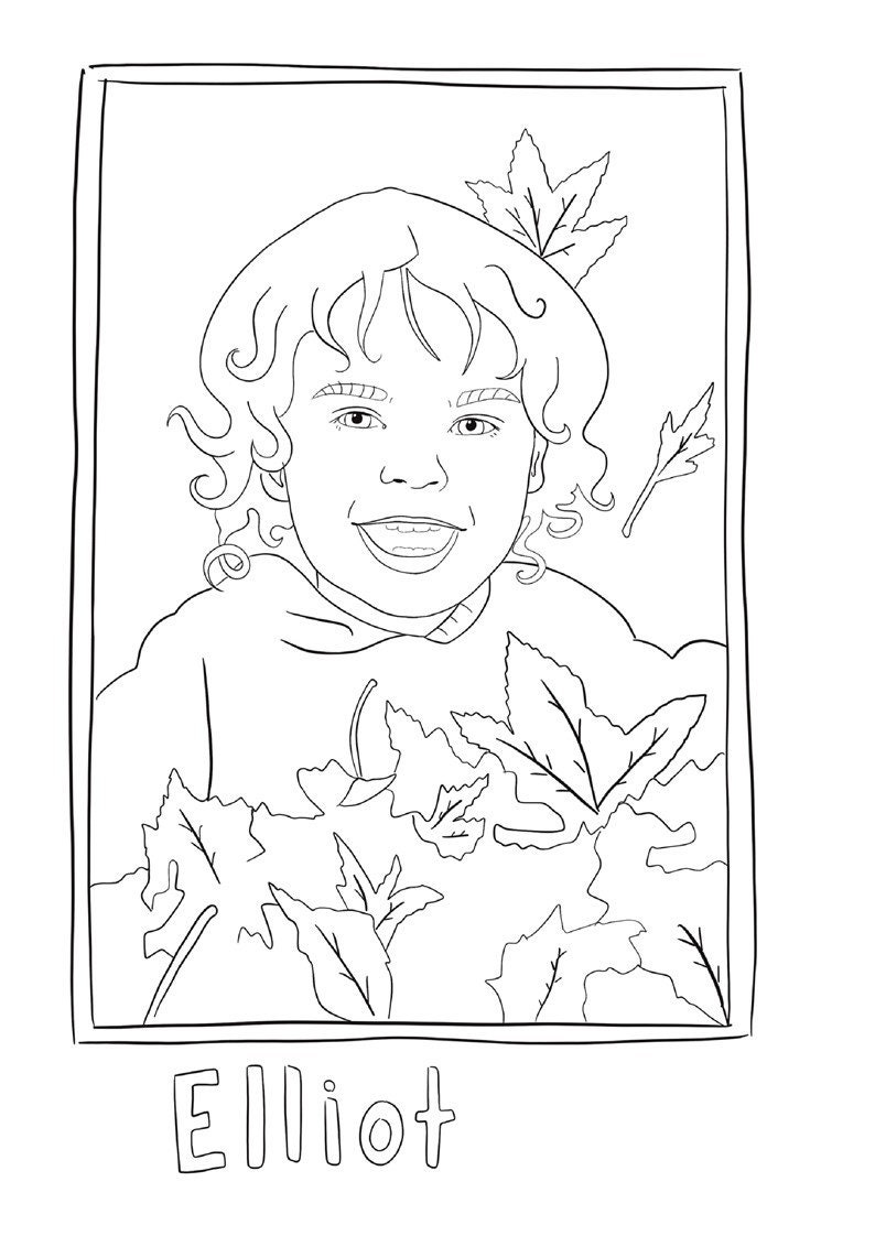 Line Colouring Portrait Custom Colouring in Line Art Portraits From Your Photos! | 3-13 ...