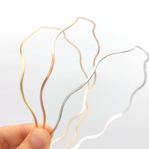 matt finish wave metal headband minimalist thin woman headband hairband for women hair accessories