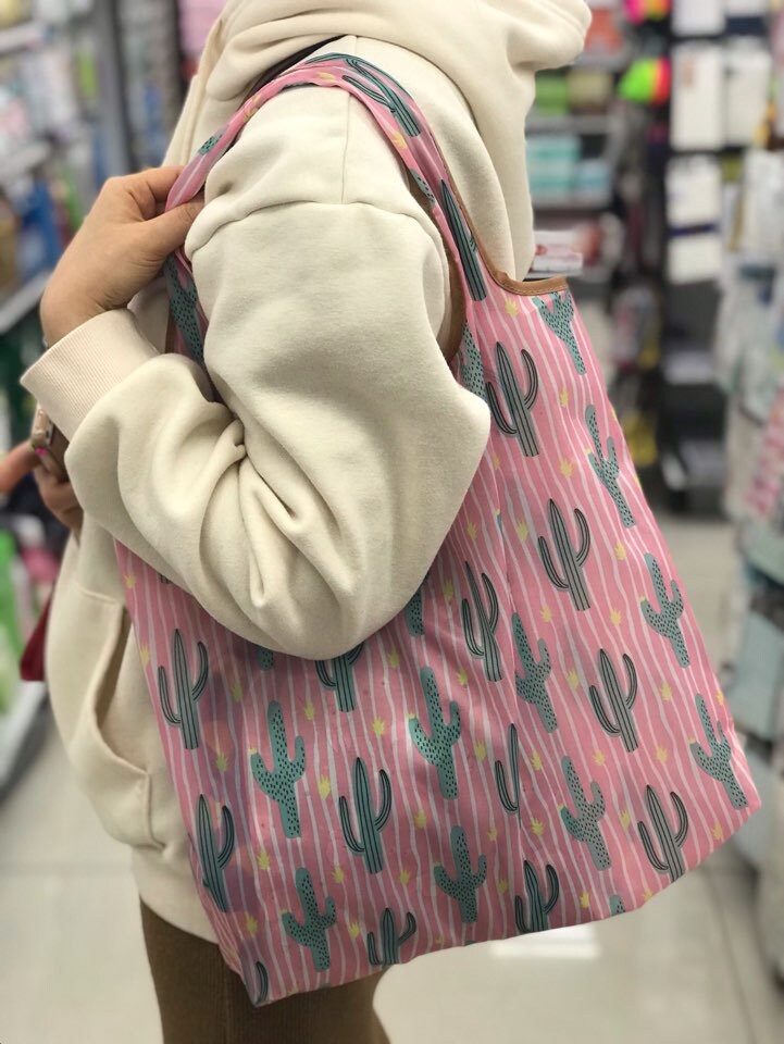 Reusable Washable Grocery Bag / Shopping Bag / Folding Bag / Etsy