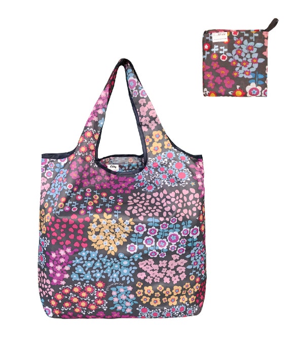 Reusable washable Grocery bag / Shopping bag / Folding bag / Etsy