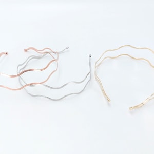 Double wave metal headband thin woman headband steel hairband for women hair accessories