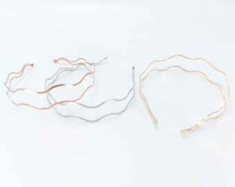 Double wave metal headband thin woman headband steel hairband for women hair accessories