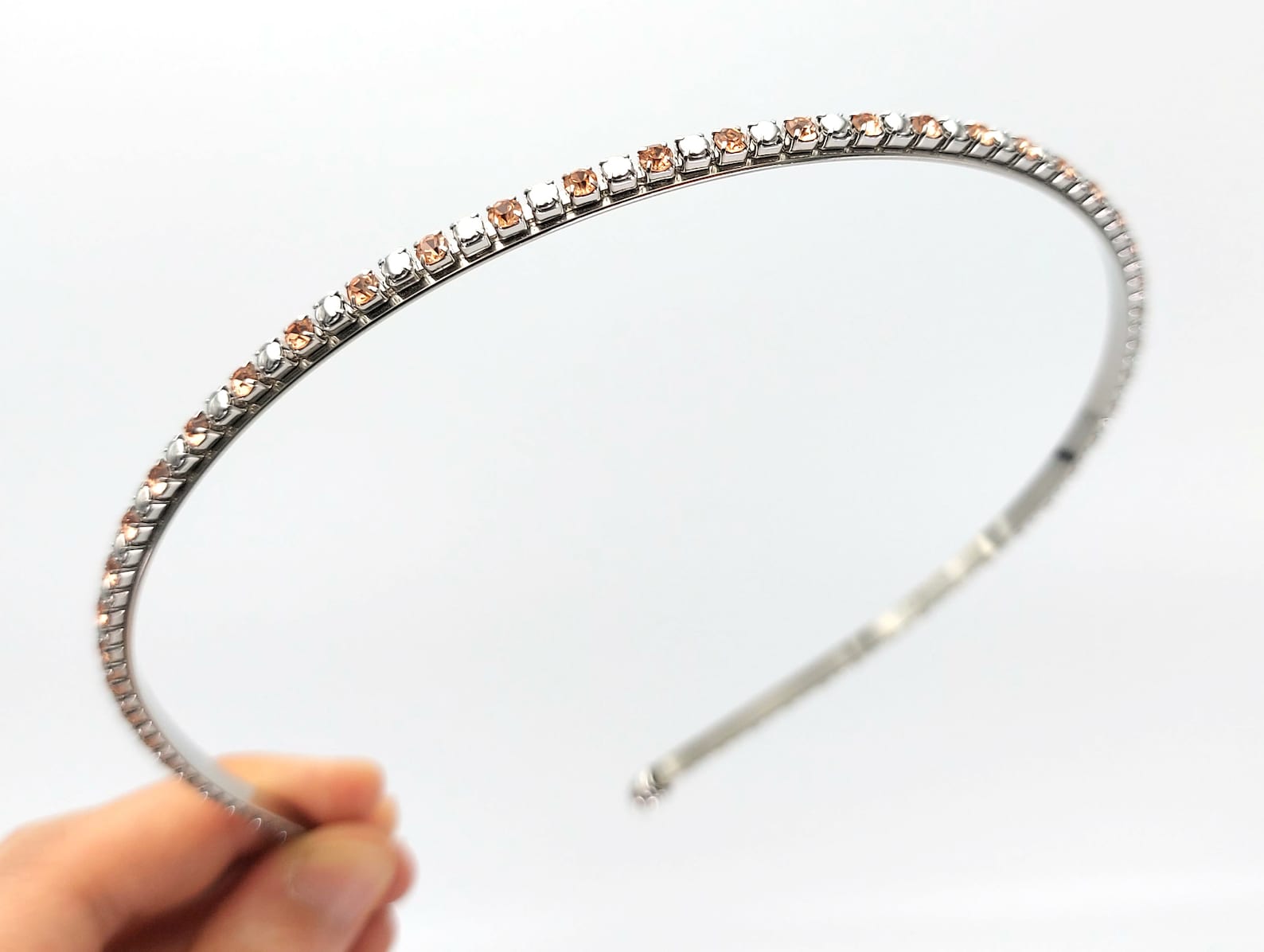 Thin Metal Rhinestone Headband Woman Headband Hairband for Etsy Hong Kong