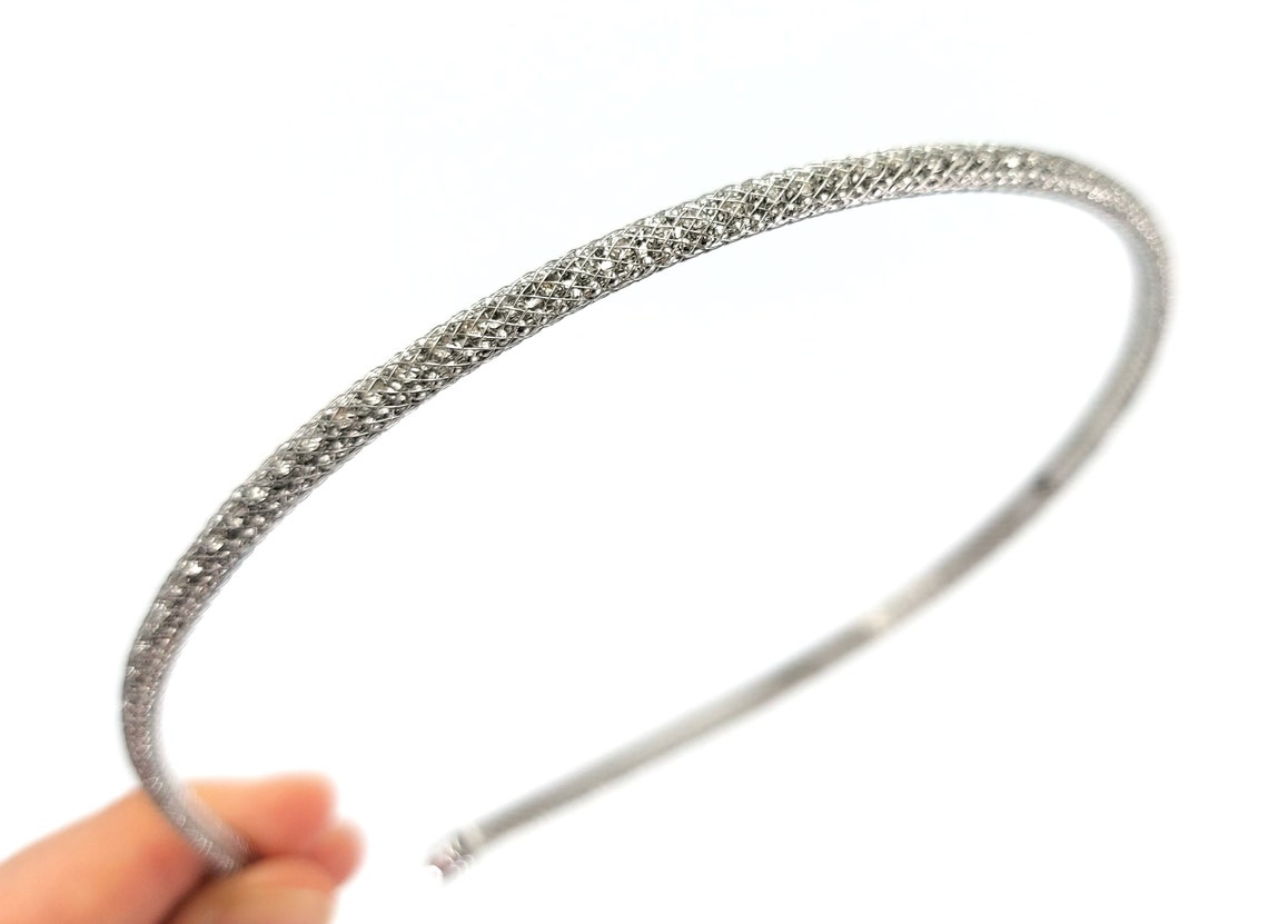 Metal Mesh Rhinestone Headband Woman Headband Hairband for Etsy