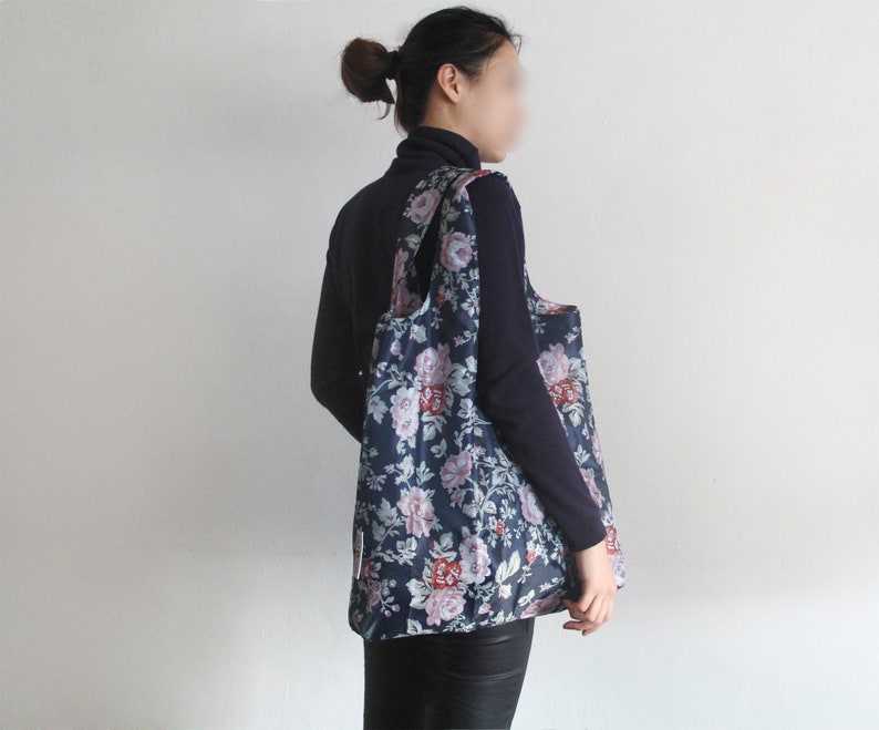 Reusable washable Grocery bag big size bag Shopping bag Folding bag tote bag shoulder bag foldable bag