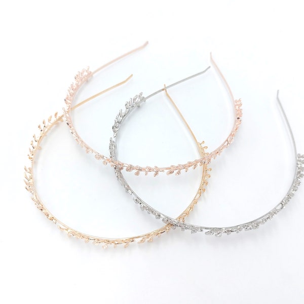 Laurel metal headband thin woman headband leaf hairband for women hair accessories