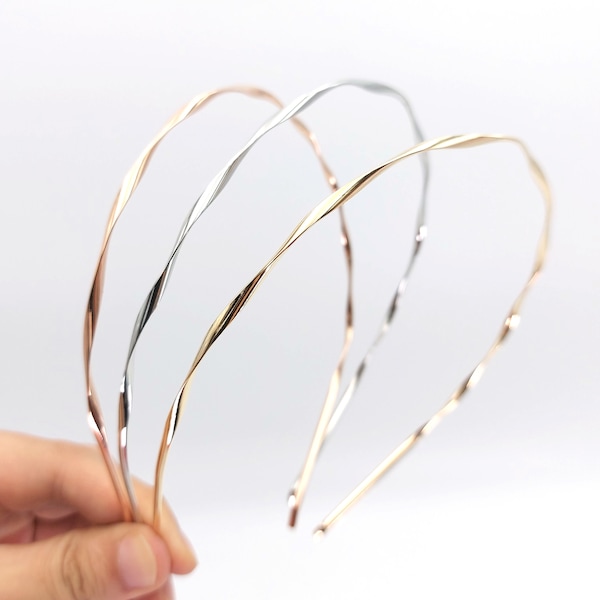 Twisted wave metal headband thin woman headband steel hairband for women hair accessories