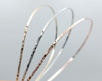 Hammered thin metal headband minimalist woman headband hairband for women hair accessories