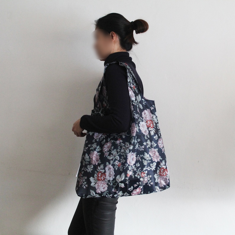 Reusable washable Grocery bag big size bag Shopping bag Folding bag tote bag shoulder bag foldable bag