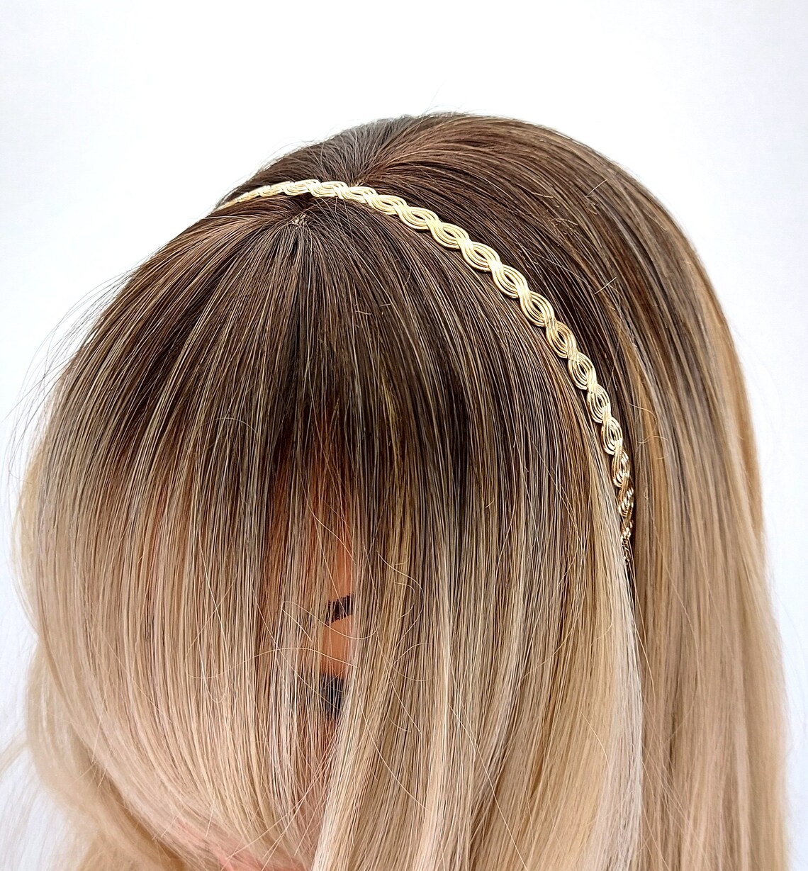 Wave twist metal headband thin woman headband hairband for Etsy