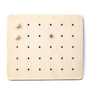 Ohrsteckerhalter - Ohrstecker Aufbewahrung - Ohrring Halter - Ohrring Organizer - Schmuck Display - Holz Ohrringhalter - flach zum hinlegen