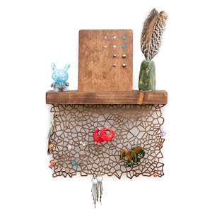 Ohrringhalter Set ORGANIC - moderne Ohrring Aufhängung für die Wand - Aufbewahrung für Ohrringe - Ohrringleiste - Ohrstecker Organizer Holz