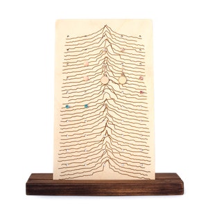 Handgemachter Ohrring-Organizer aus Holz mit Lasergravur - Moderne Ohrsteckeraufbewahrung zum Aufstellen - Design Display für Ohrschmuck