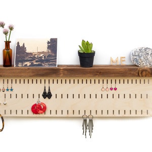 Wall Mounted Earring Holder - Handmade Storage for Earrings - optional Set for Stud Earrings