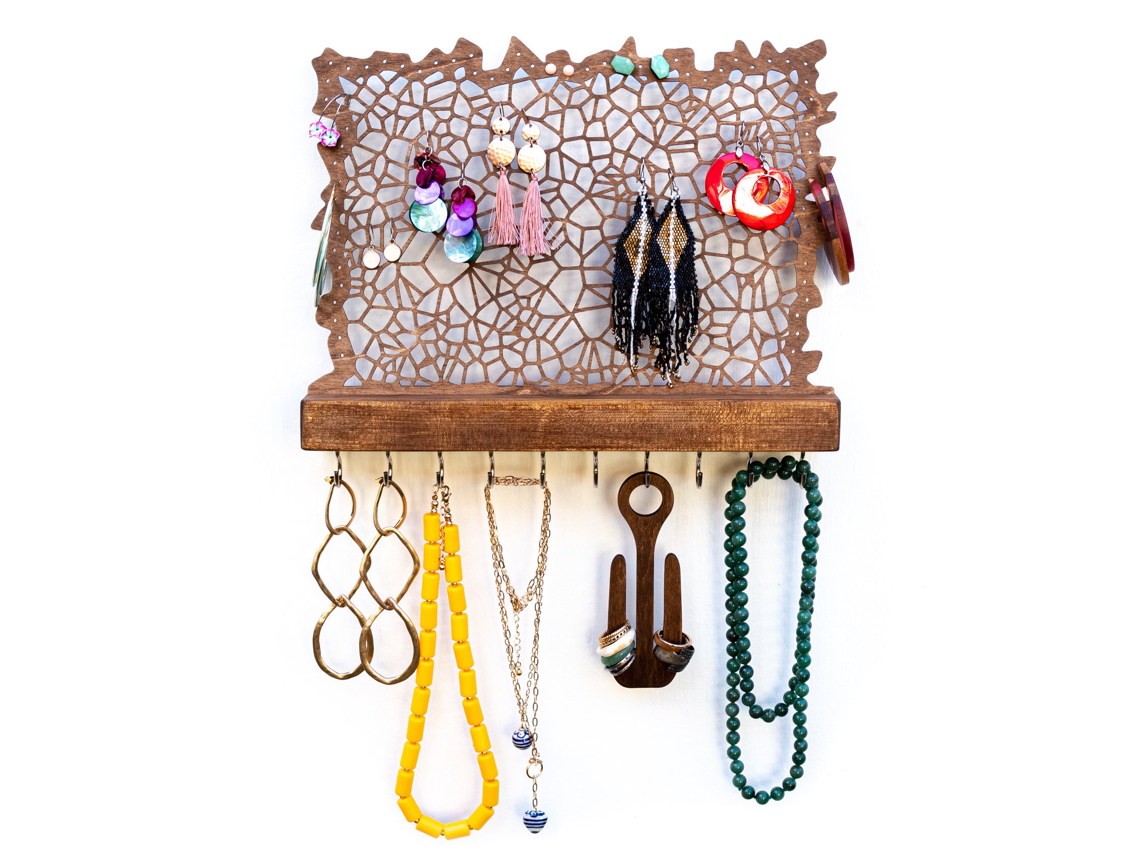 Earring Holder With Hooks Elegant Jewelry Display Stand for Earrings,  Studs, and Dangle Earrings Organization 