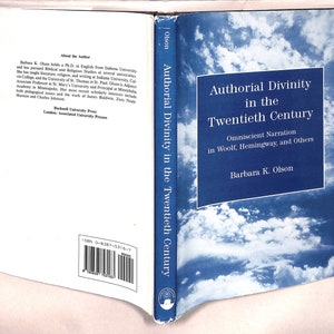 1997 book on God in literature - Authorial Divinity in the Twentieth Century: Omniscient Narration in Woolf, Hemingway and Others (hardback)