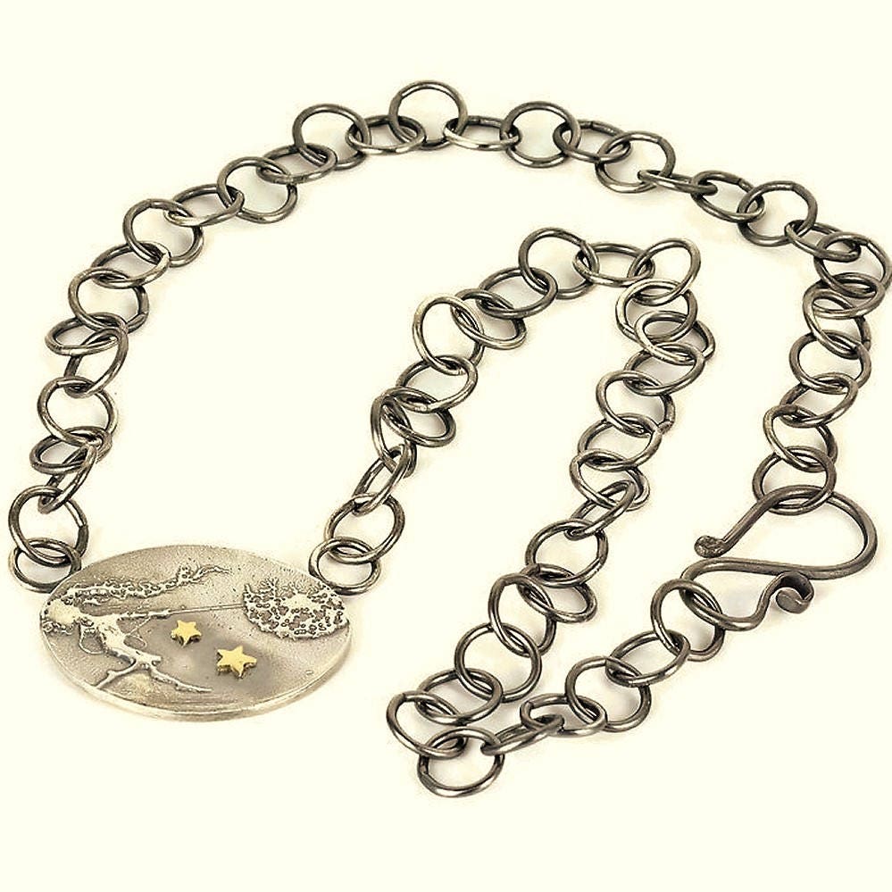 Sterling Silver Dancing Faerie Necklace Rainbow Moonstone