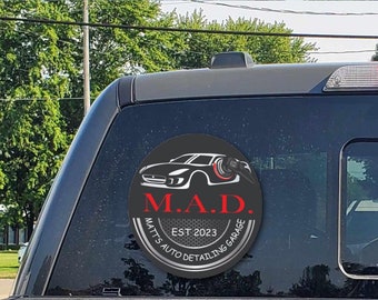 Personalized Truck Decal Custom Window Sticker Weatherproof Outdoor Business Info Customizable Full Color Lettering Your Actual Logo