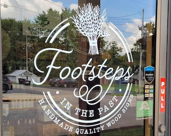 Business Logo Decal Custom Window Decal Sticker Weatherproof Outdoor  Business Info Door Sign Wall Sign Customizable Door Lettering