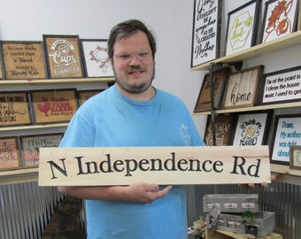 Custom Road Sign Personalized Ranch Style Engraved Street Local Address Routed Carved Store Front Indoor Outdoor Entrance Sign Handmade