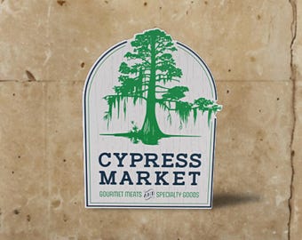 Custom Rustic Market Sign • Artisan‑Style Printed Logo Sign • Custom Shape Wood‑Look Business Display