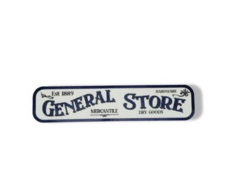 Raised Text General Store Sign • Vintage Mercantile Wood Sign • Rustic Farmhouse Wall Decor • 3D Country Hardware & Dry Goods Sign